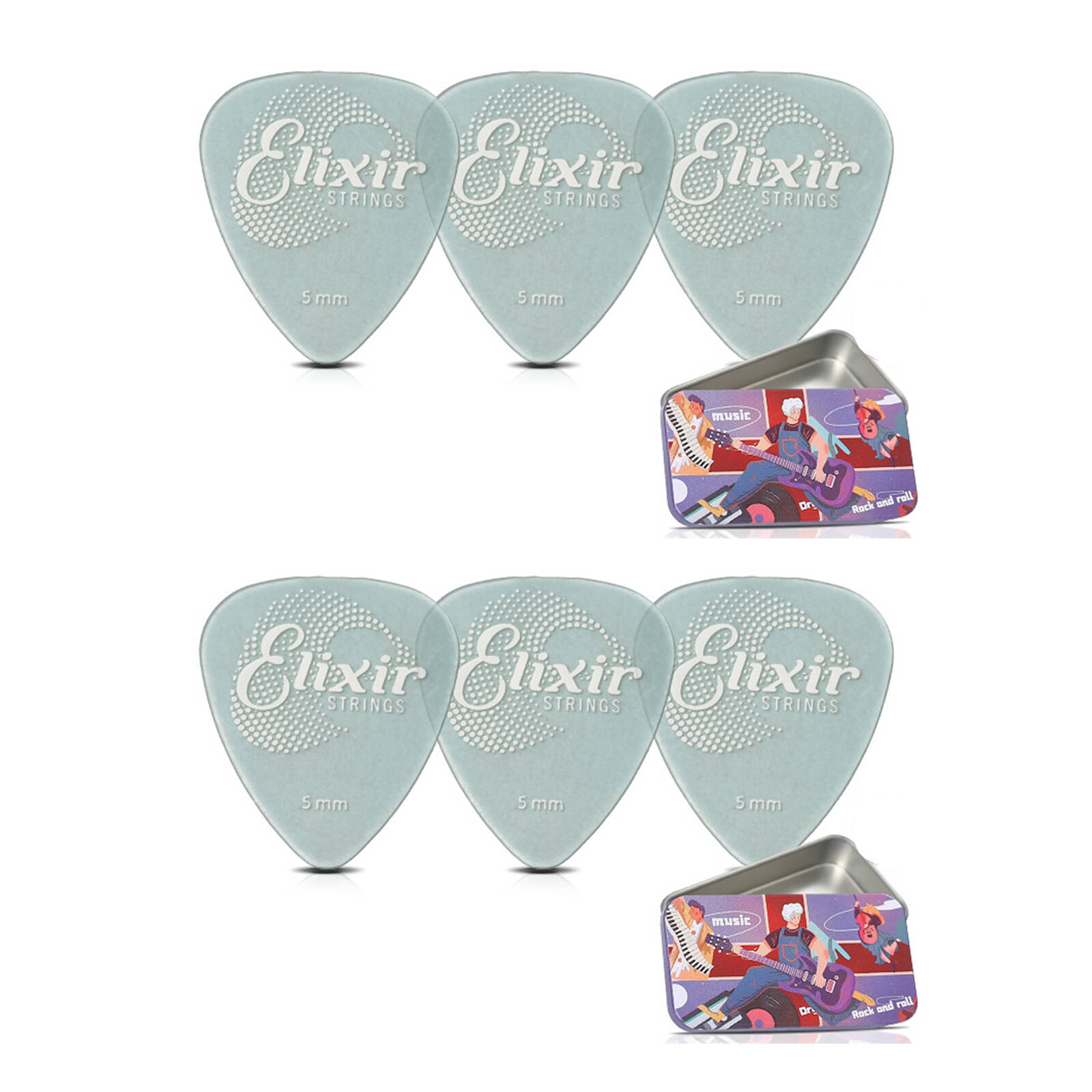 BESTSKY 2Pcs Guitar Picks,Optimized Precision Guitar Accessories,Comfortable Grip Guitar Pick for Easy Strumming,Light Blue